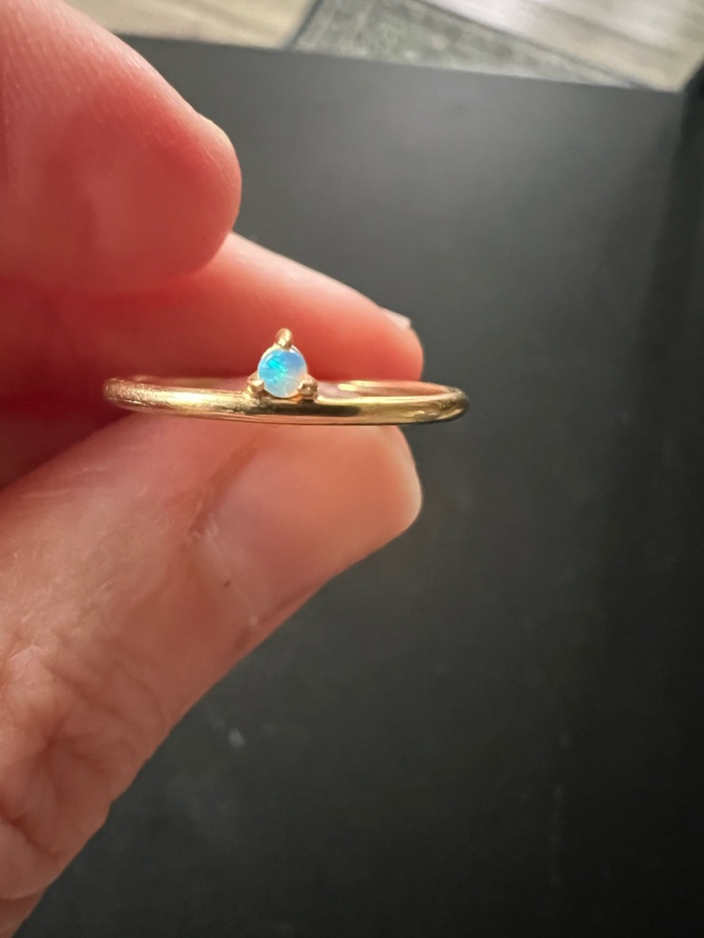 Catbird One Step Ring, Opal